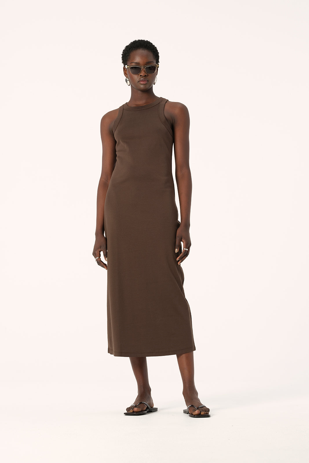 Zoe Tank Dress Chocolate | Elka Collective Zoe Tank Dress Chocolate | Elka Collective