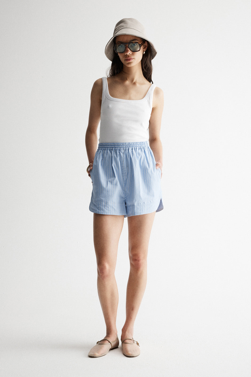 Poppy Short Blue Stripe – Elka Collective