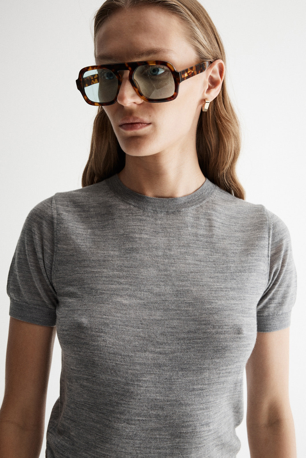 Ash Grey Merino Wool T-Shirt | Elka Collective