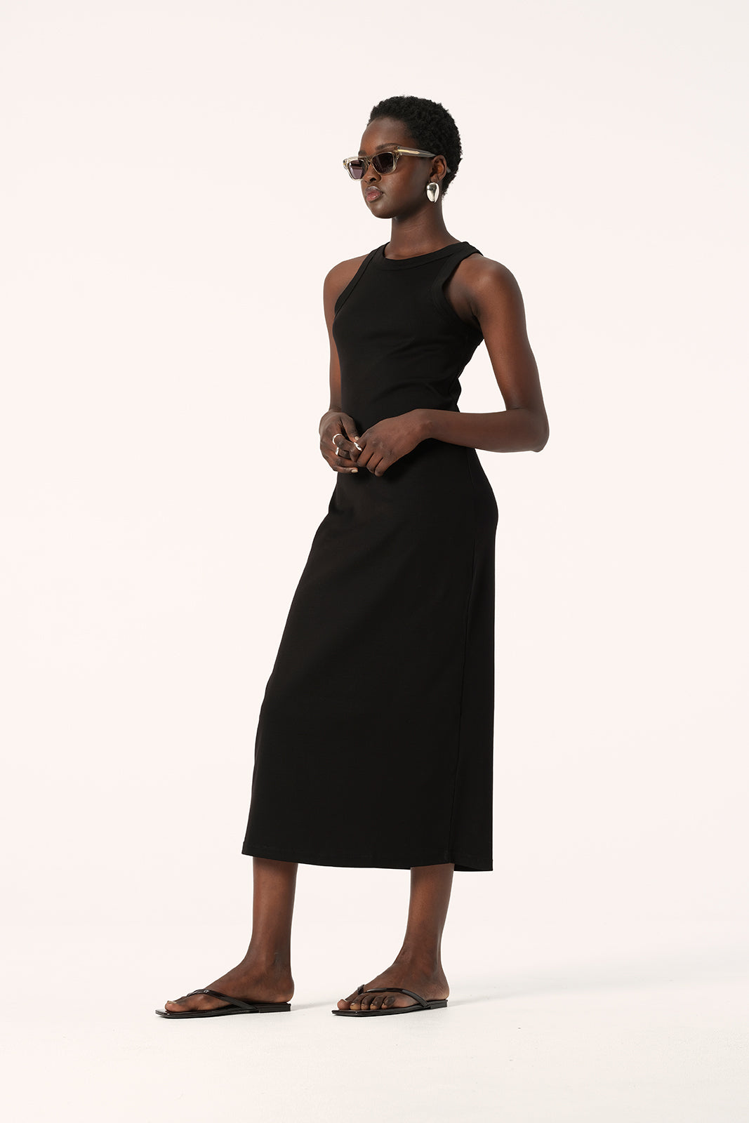 Zoe Ribbed Tank Dress Black | Elka Collective Zoe Ribbed Tank Dress Black | Elka Collective