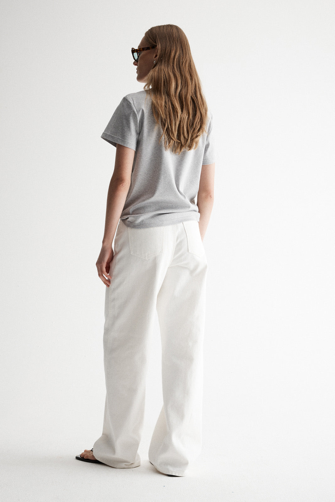 Mia Short Sleeve Tank in Grey Marle from Elka Collective