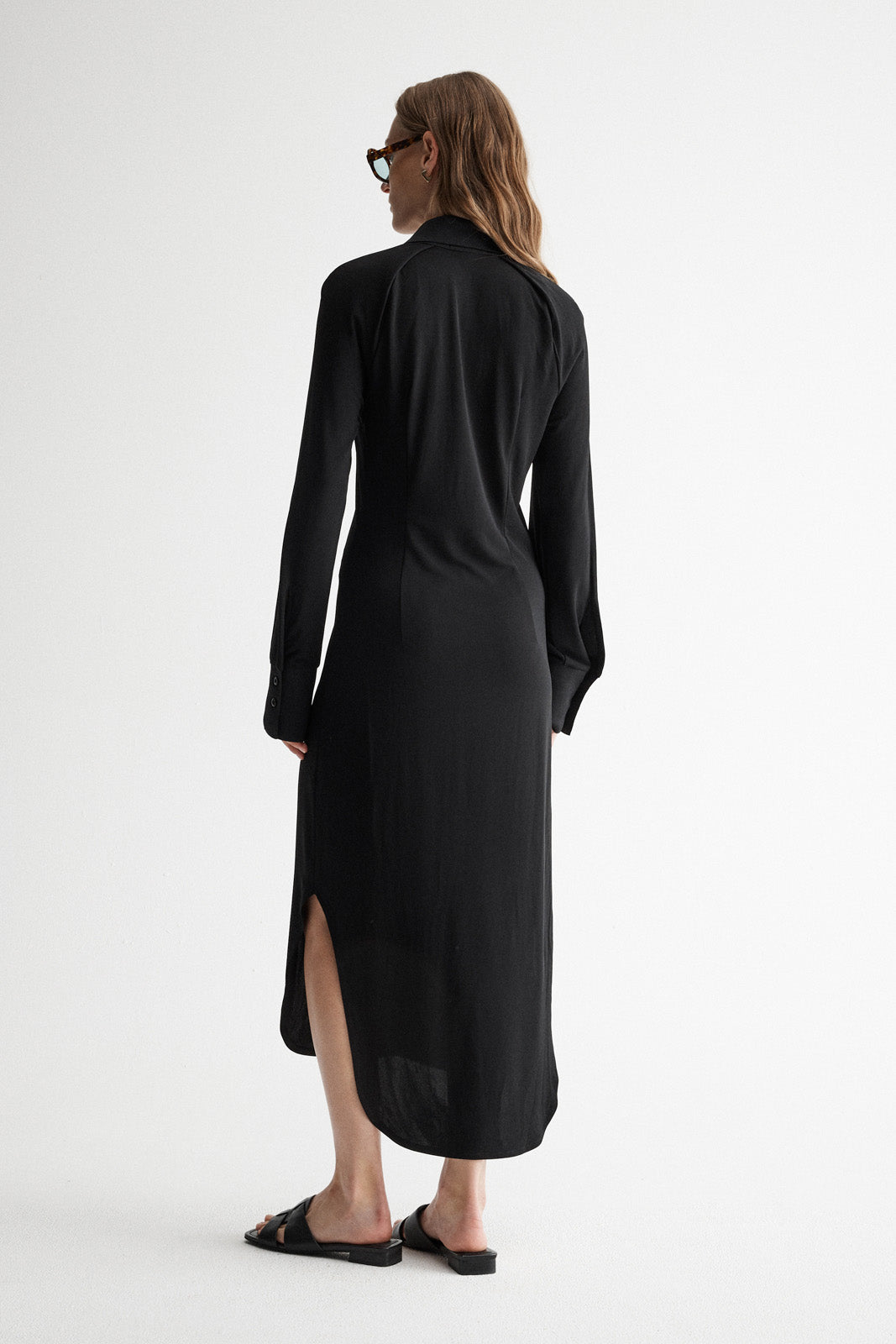 Loretta Black Maxi Shirt Dress Loretta Black Maxi Shirt Dress