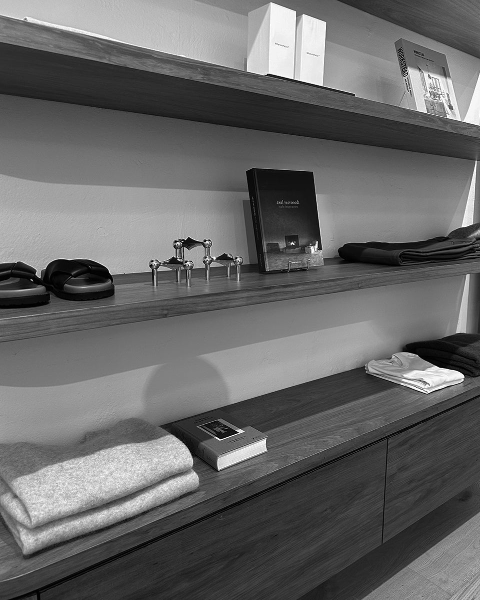 Close up shot of shelving at Elka Collective Bondi Boutique
