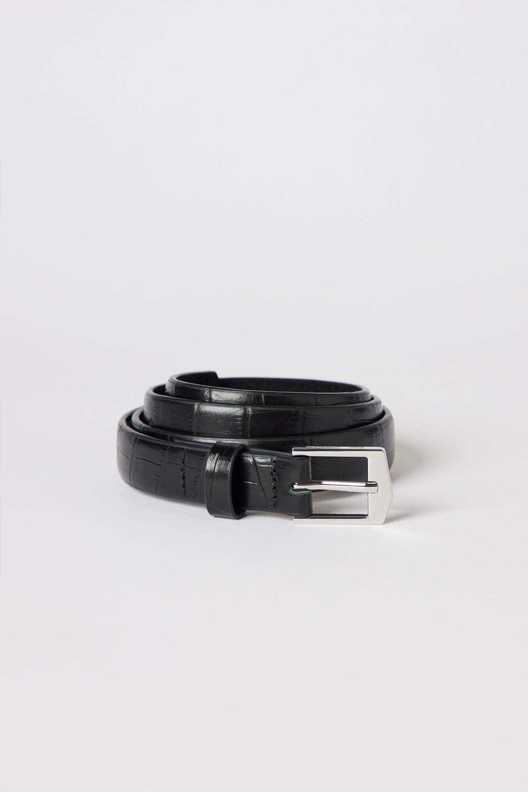Ida Belt 2.0Cm Black Croc