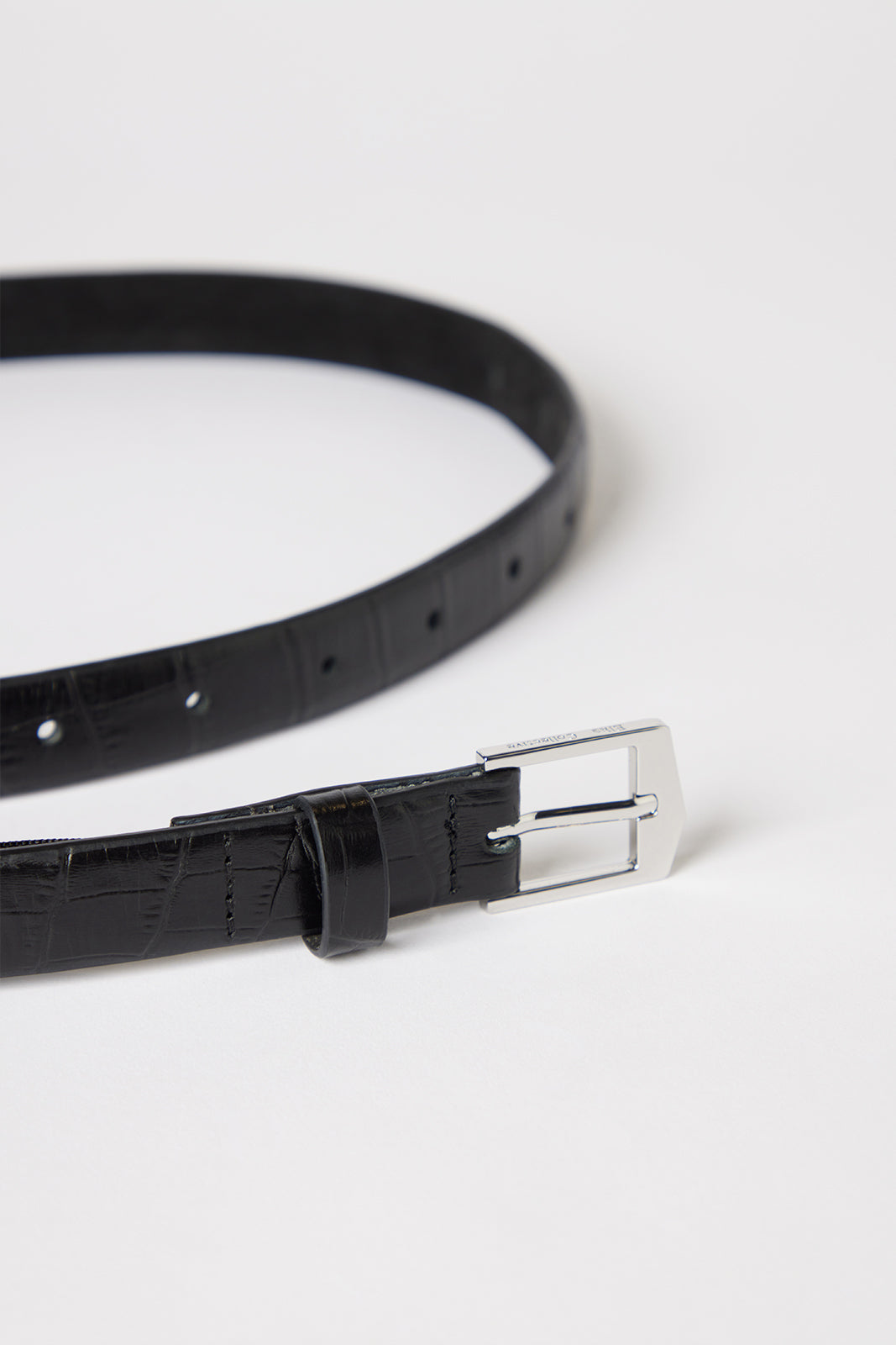 小物 minedenim square buckle belt croco 26ss Crocodile Belt Buckle in Silver | by Patrick Mavros