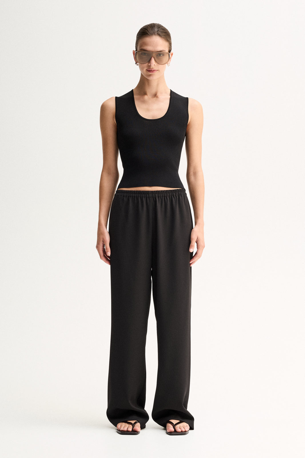 Edra Black Tie Back Shirt | Elka Collective