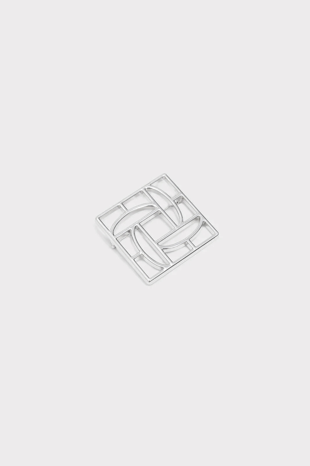 Monogram Brooch Chrome