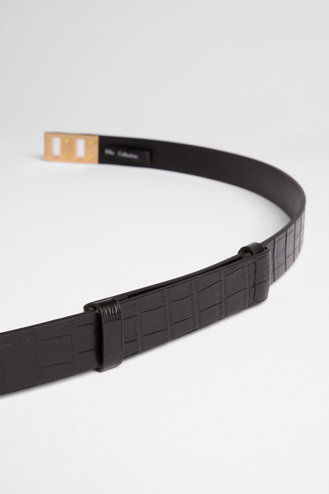 Paige Belt Black Croc