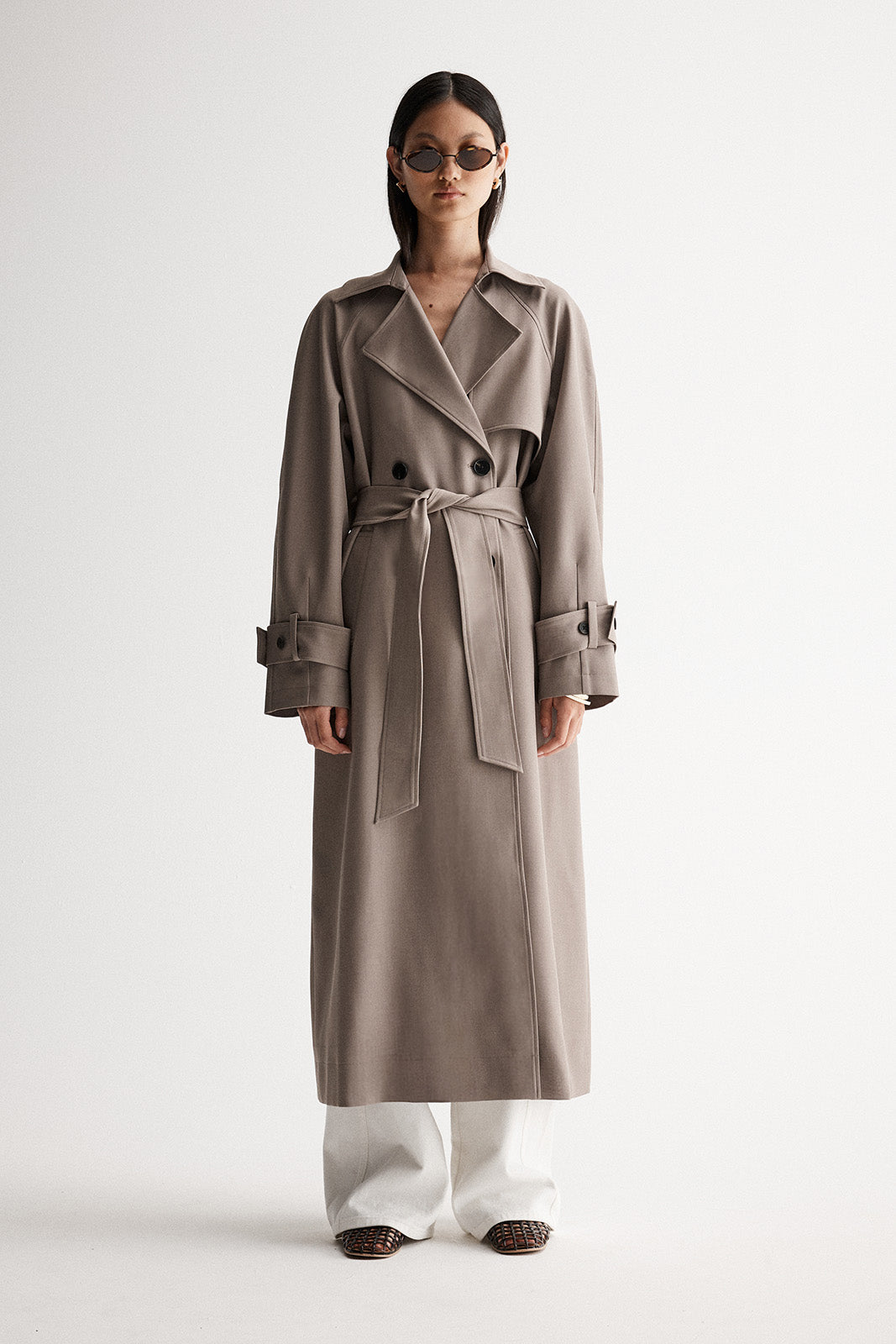 Marie Trench Coat Granite1