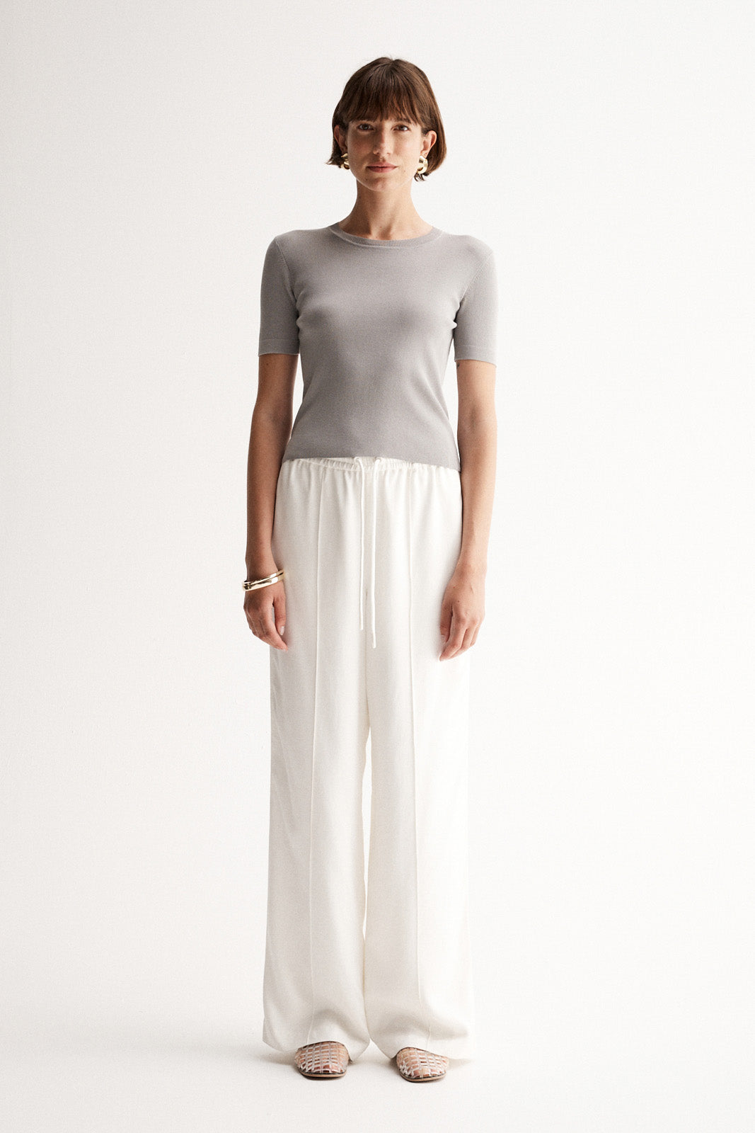Amara Knit Tee Stone