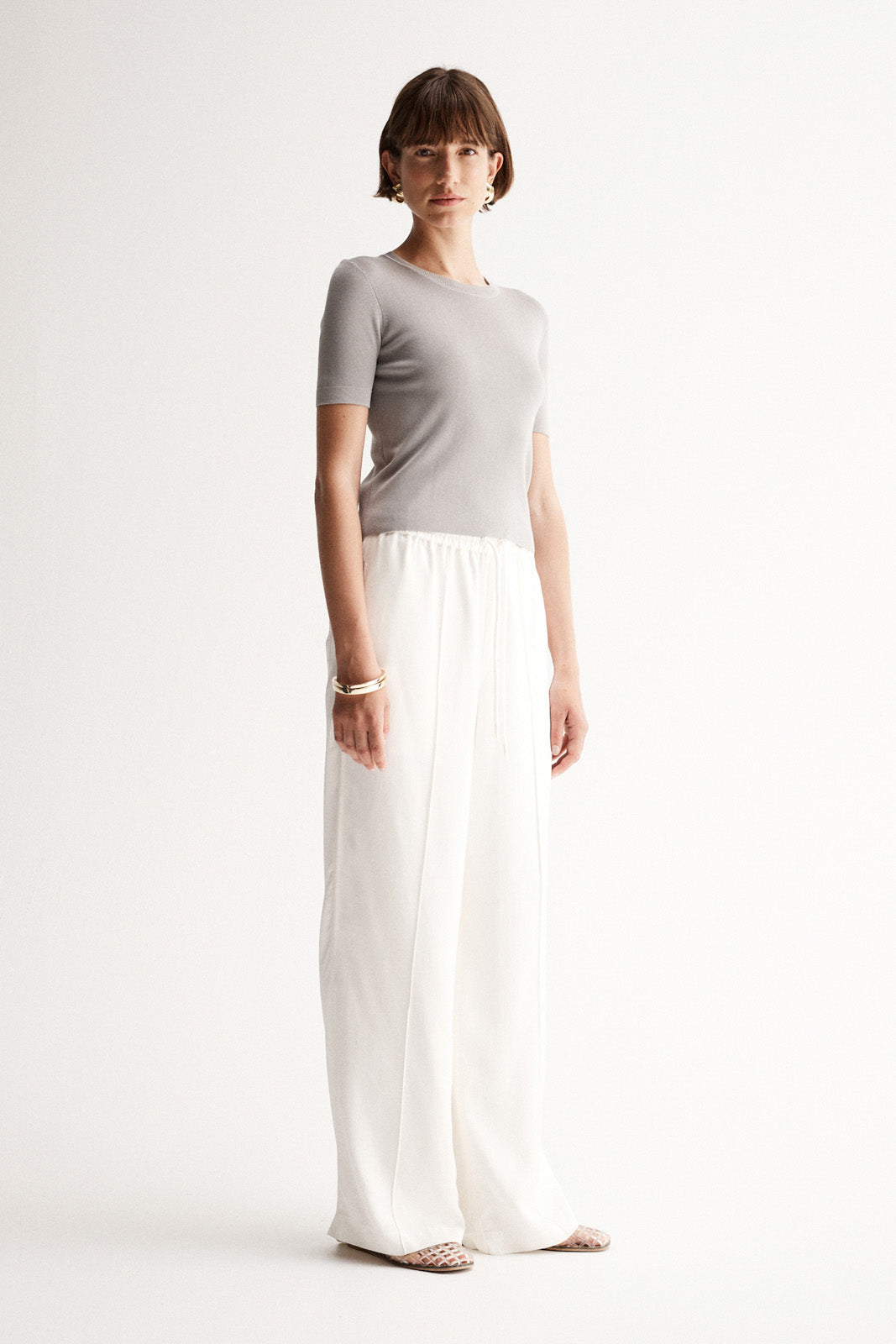 Amara Knit Tee Stone
