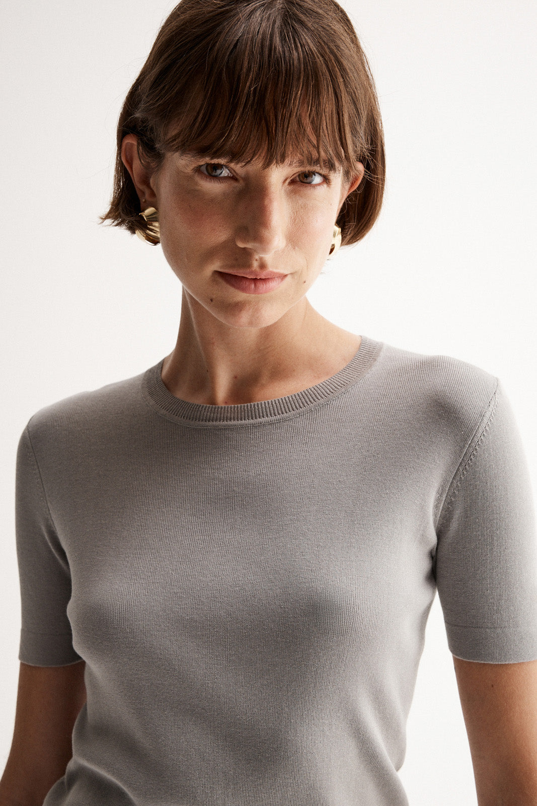 Amara Knit Tee Stone