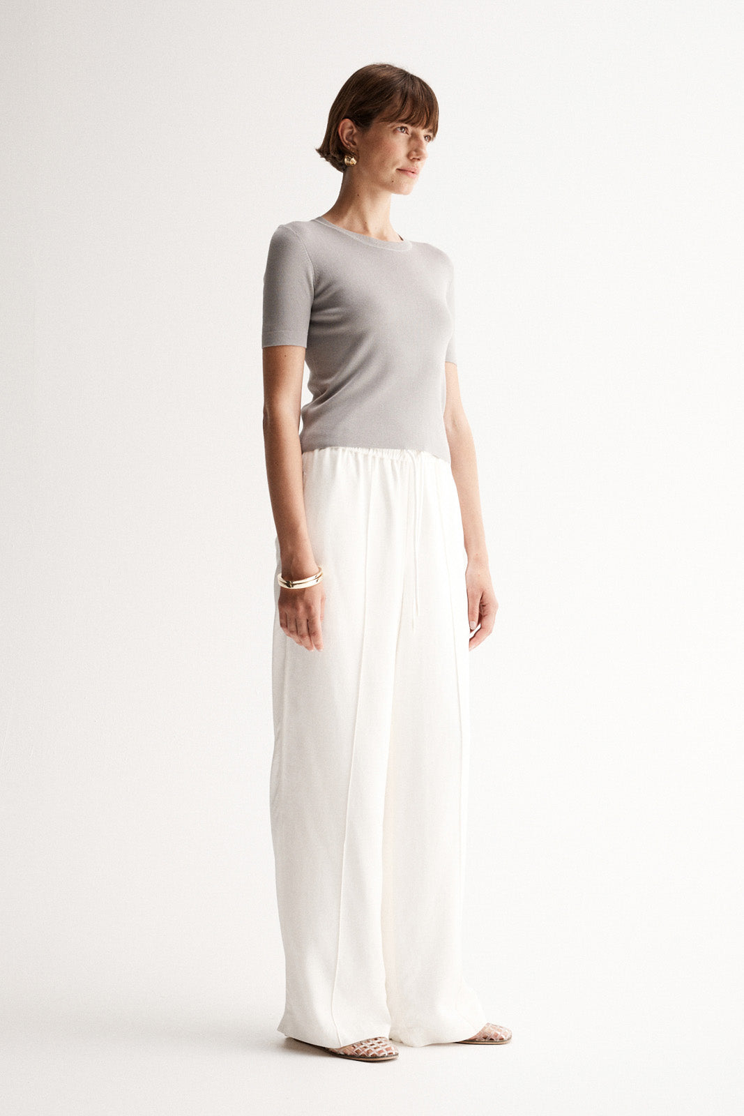 Amara Knit Tee Stone