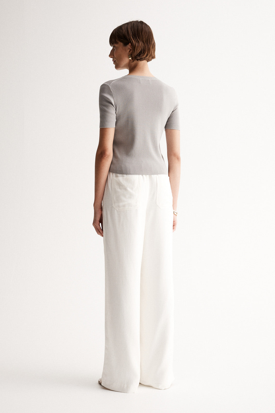 Amara Knit Tee Stone