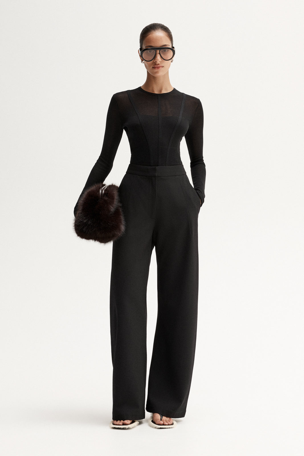 Silia Knit Top Black