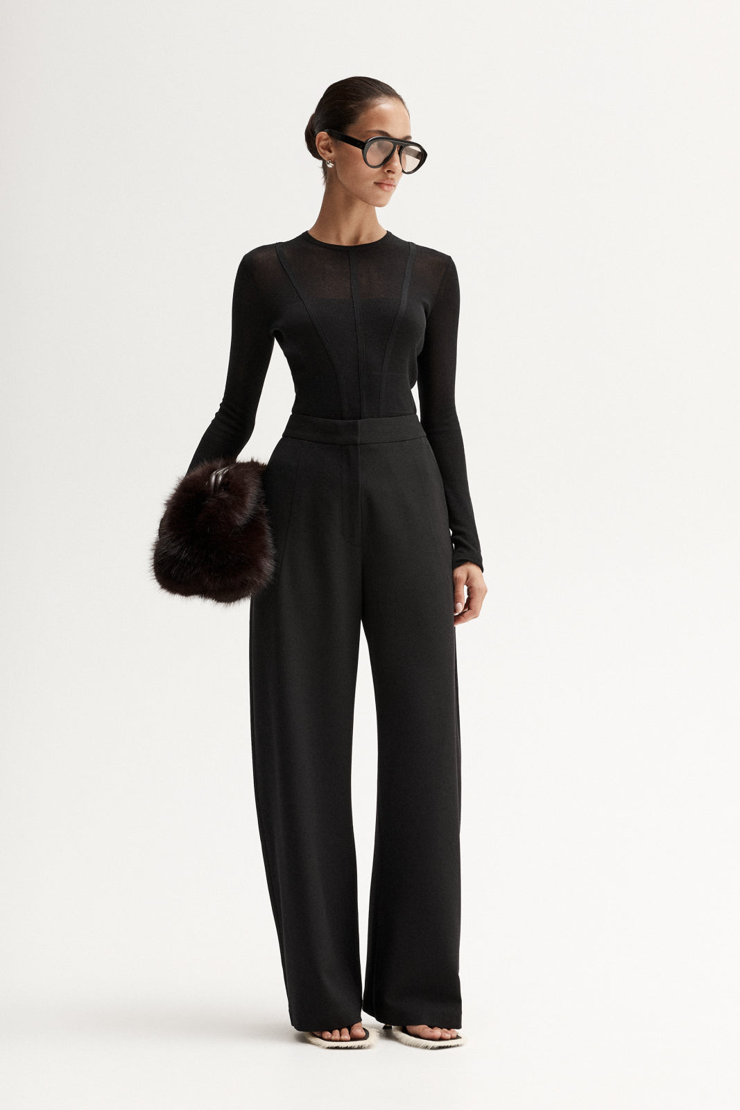 Silia Knit Top Black