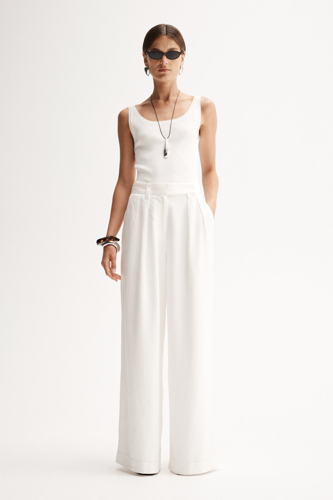 Isabella Pant White