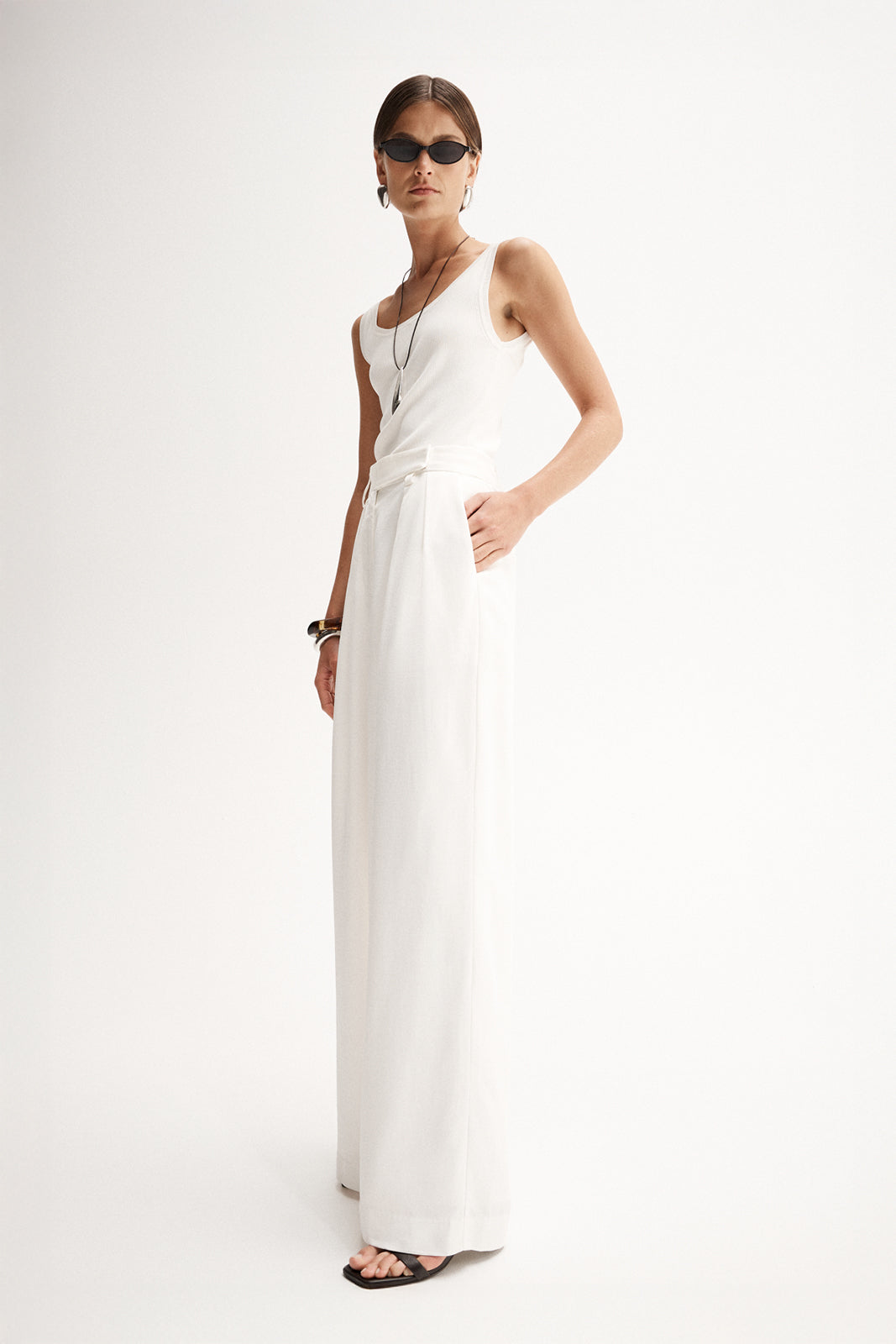 Isabella Pant White
