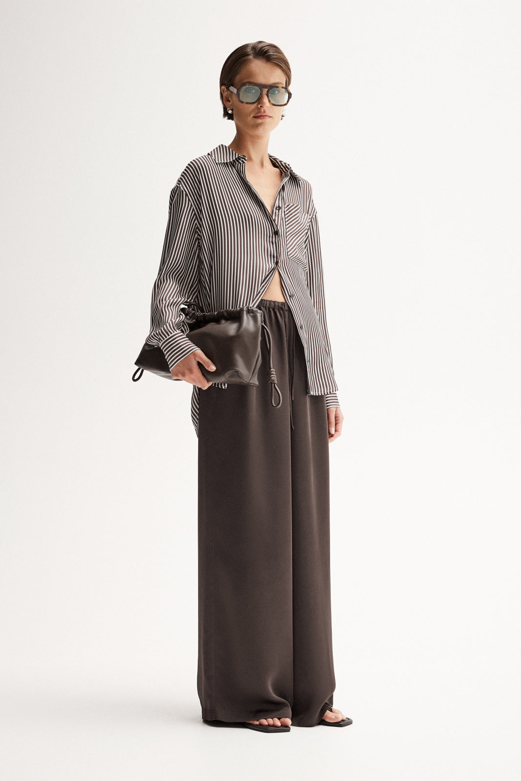 Jamie Stripe Shirt Brown Stripe