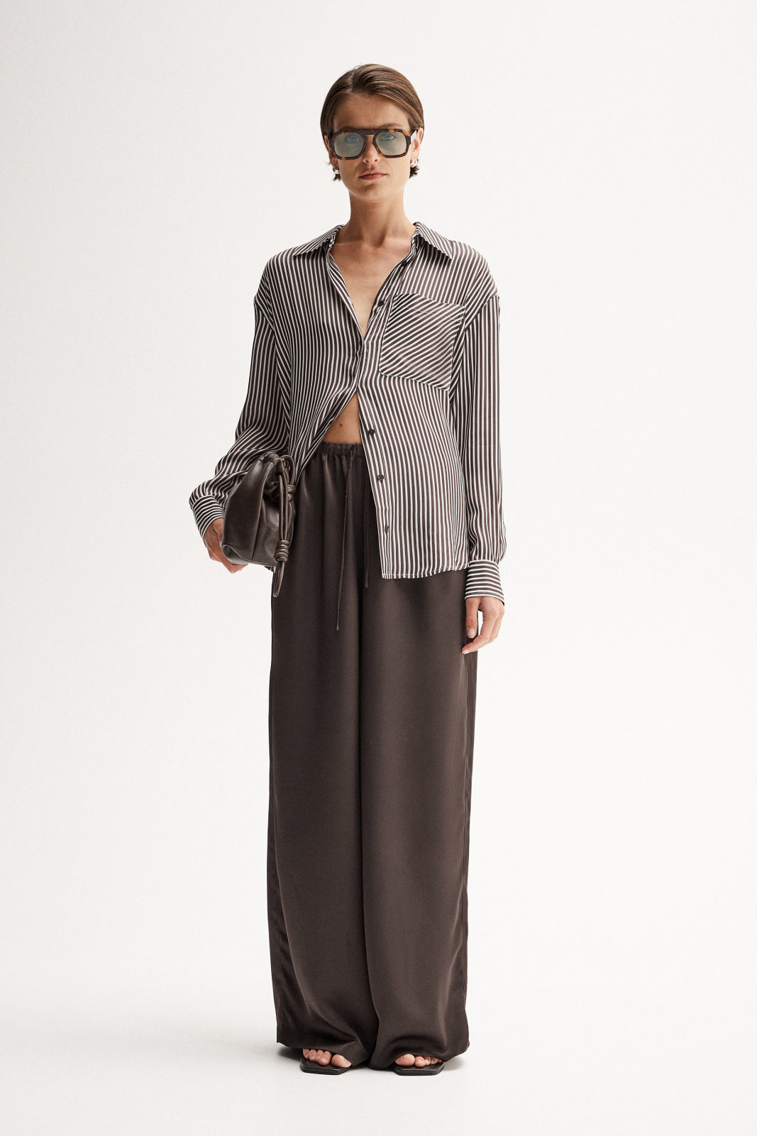 Jamie Stripe Shirt Brown Stripe