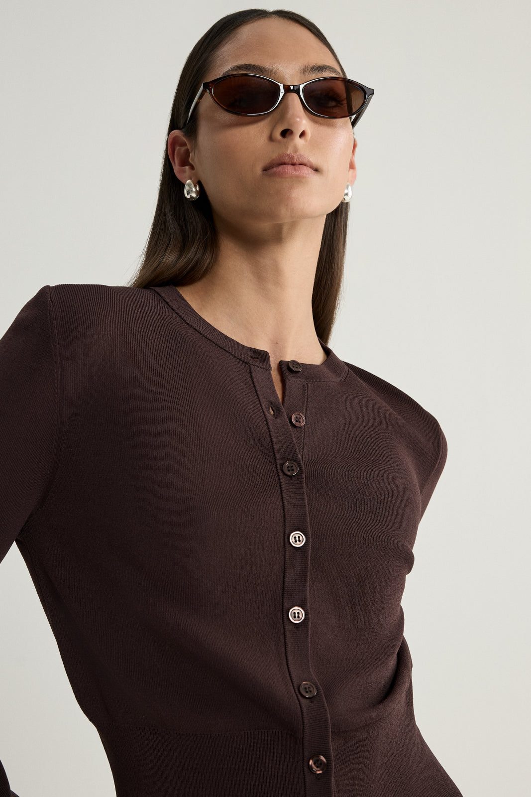 Penny Knit Cardigan Chocolate