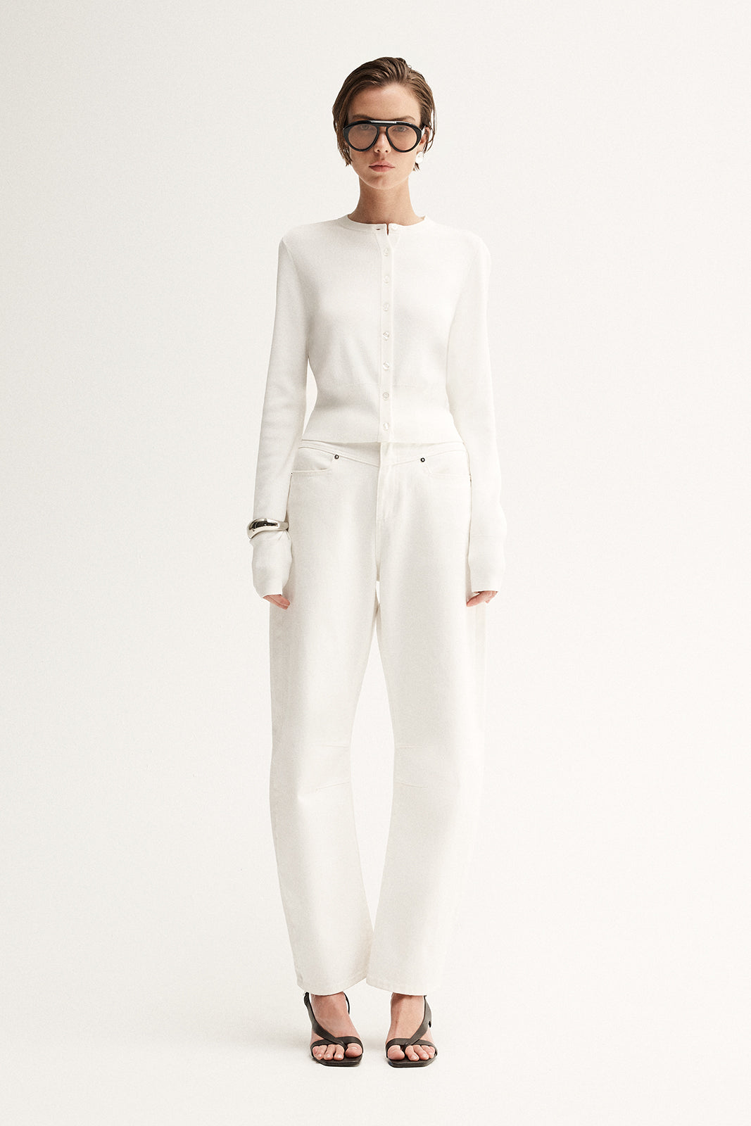 Victoria Knit Cardigan White
