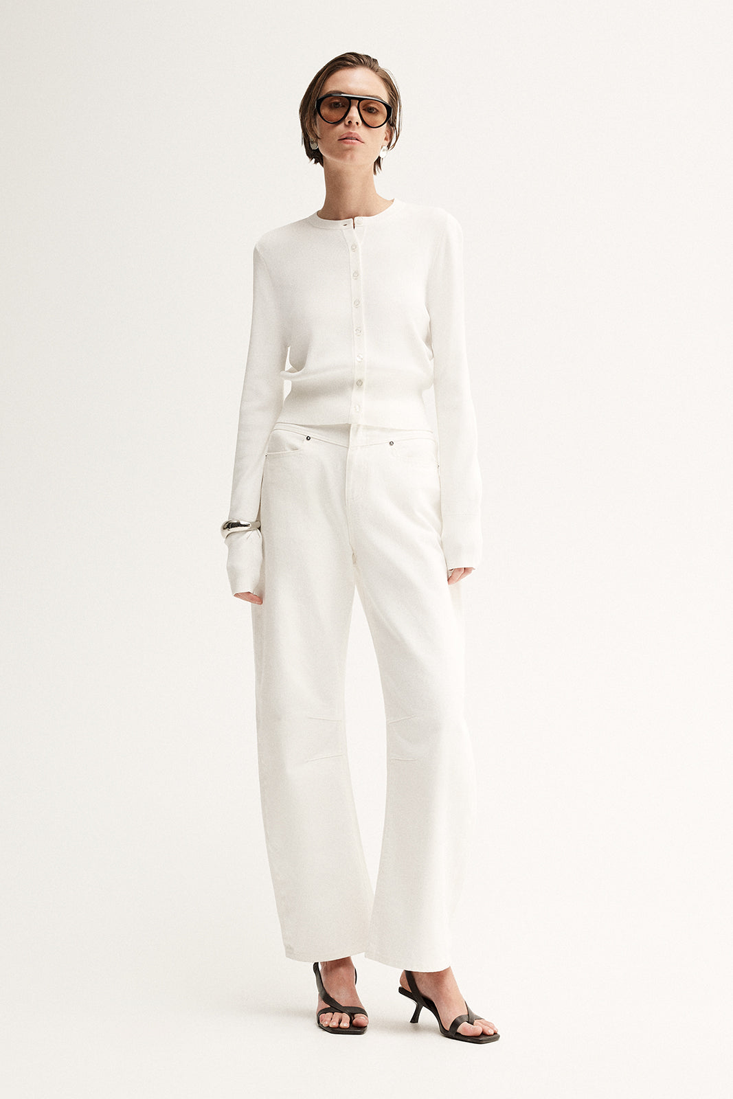 Victoria Knit Cardigan White
