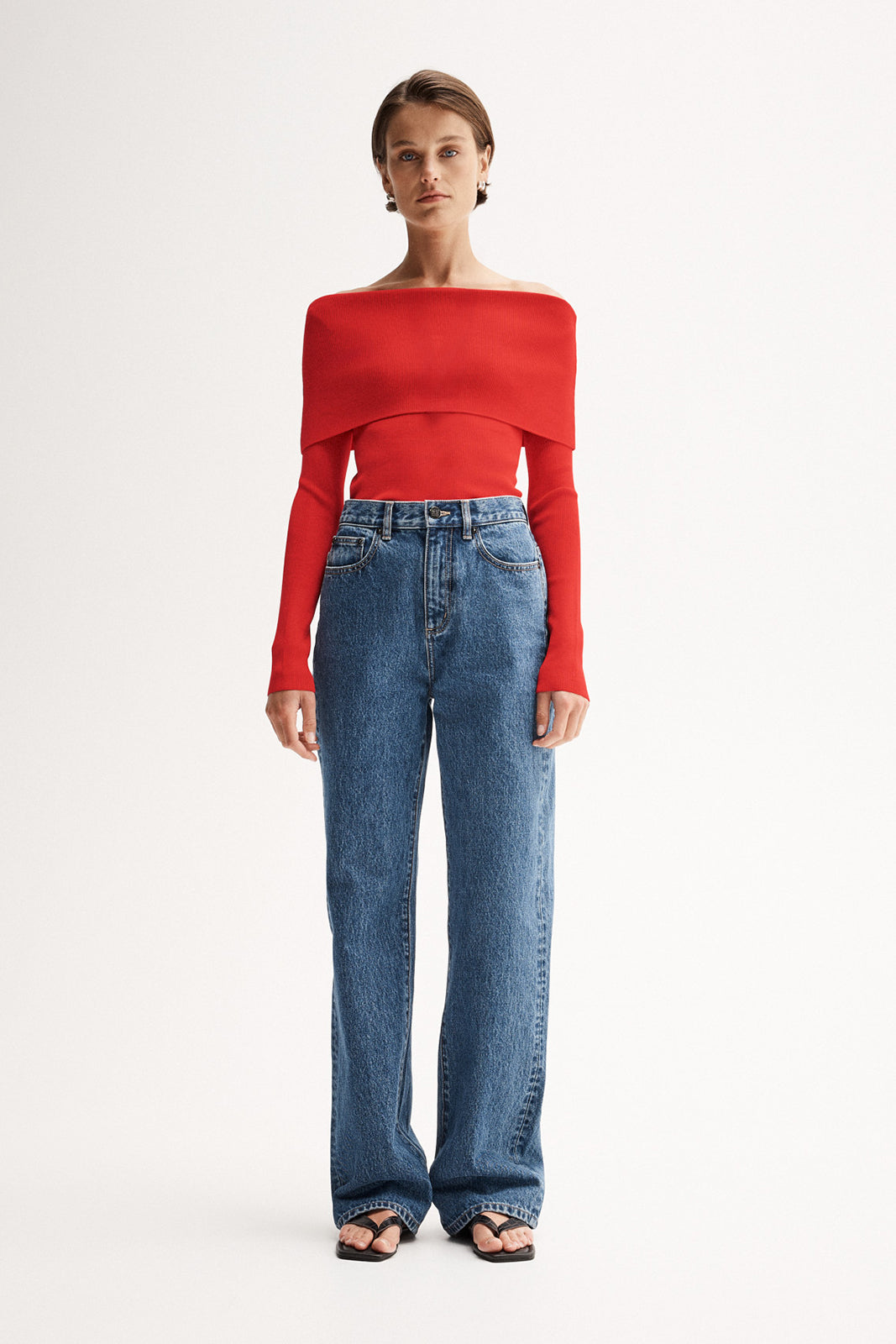Cobalt Knit Top Red