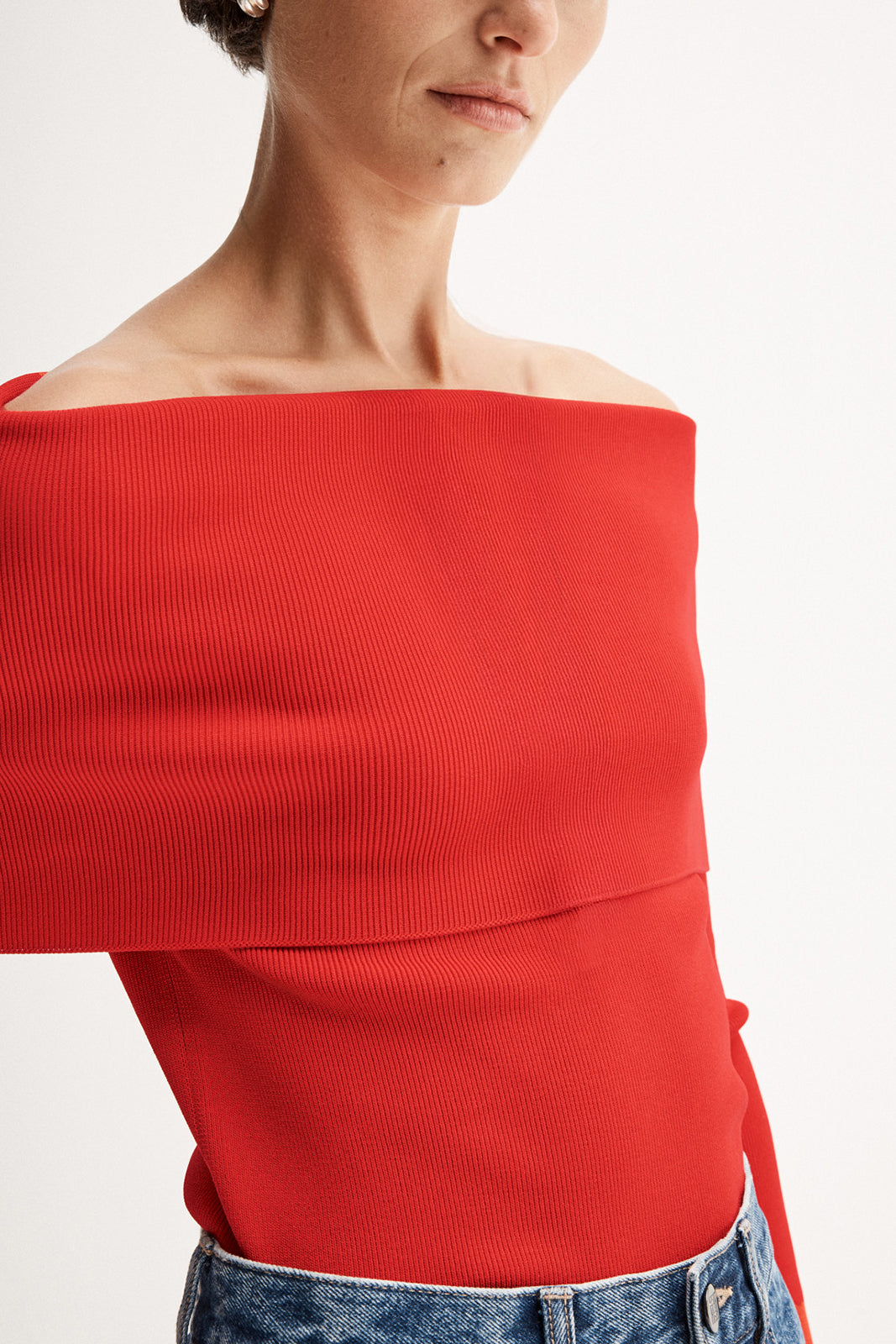 Cobalt Knit Top Red