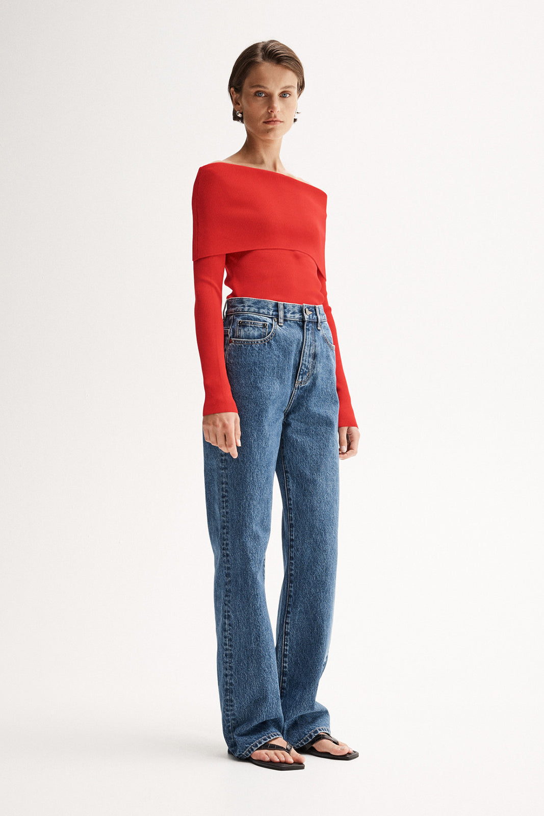Cobalt Knit Top Red