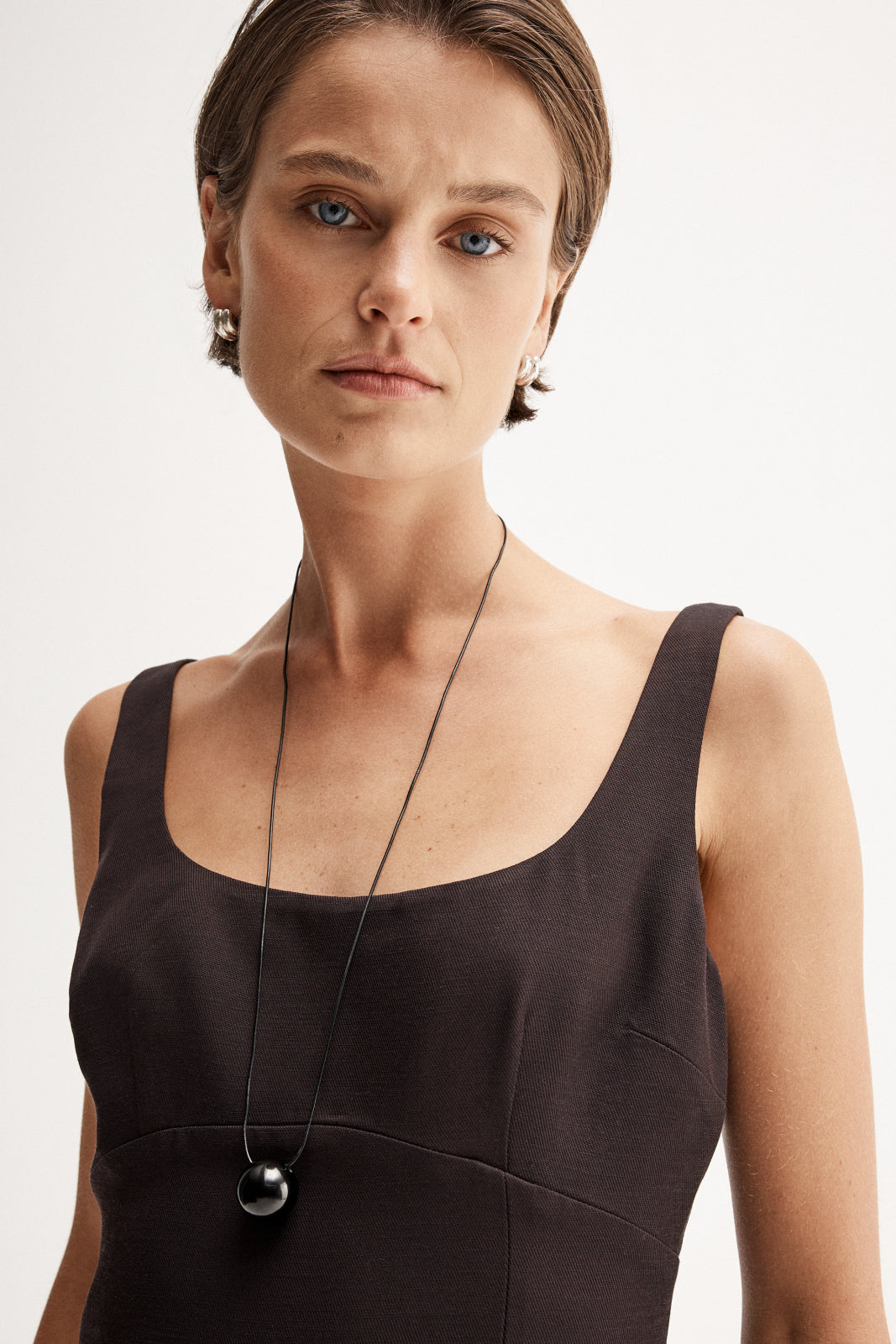 elka collective brown dress Zoe Tank Dress Chocolate