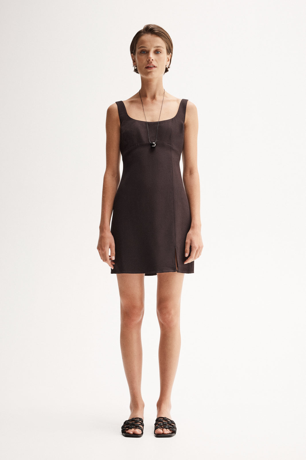 Frida Mini Dress Chocolate