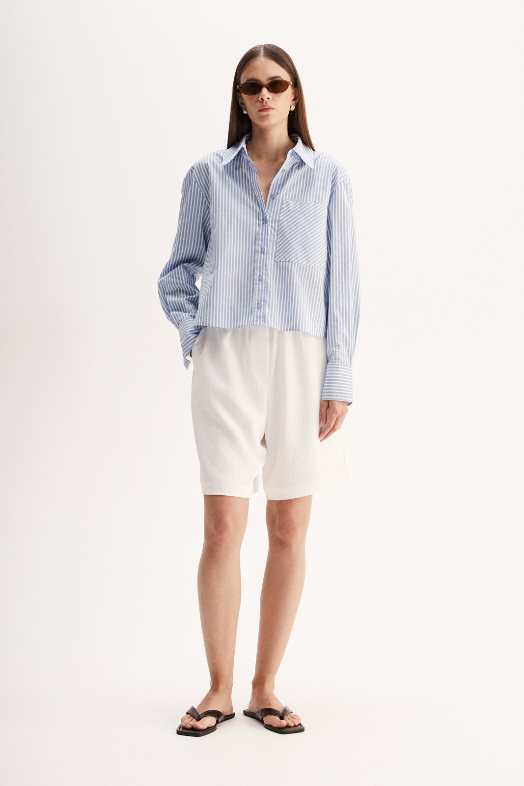 Dash Stripe Shirt Blue Stripe