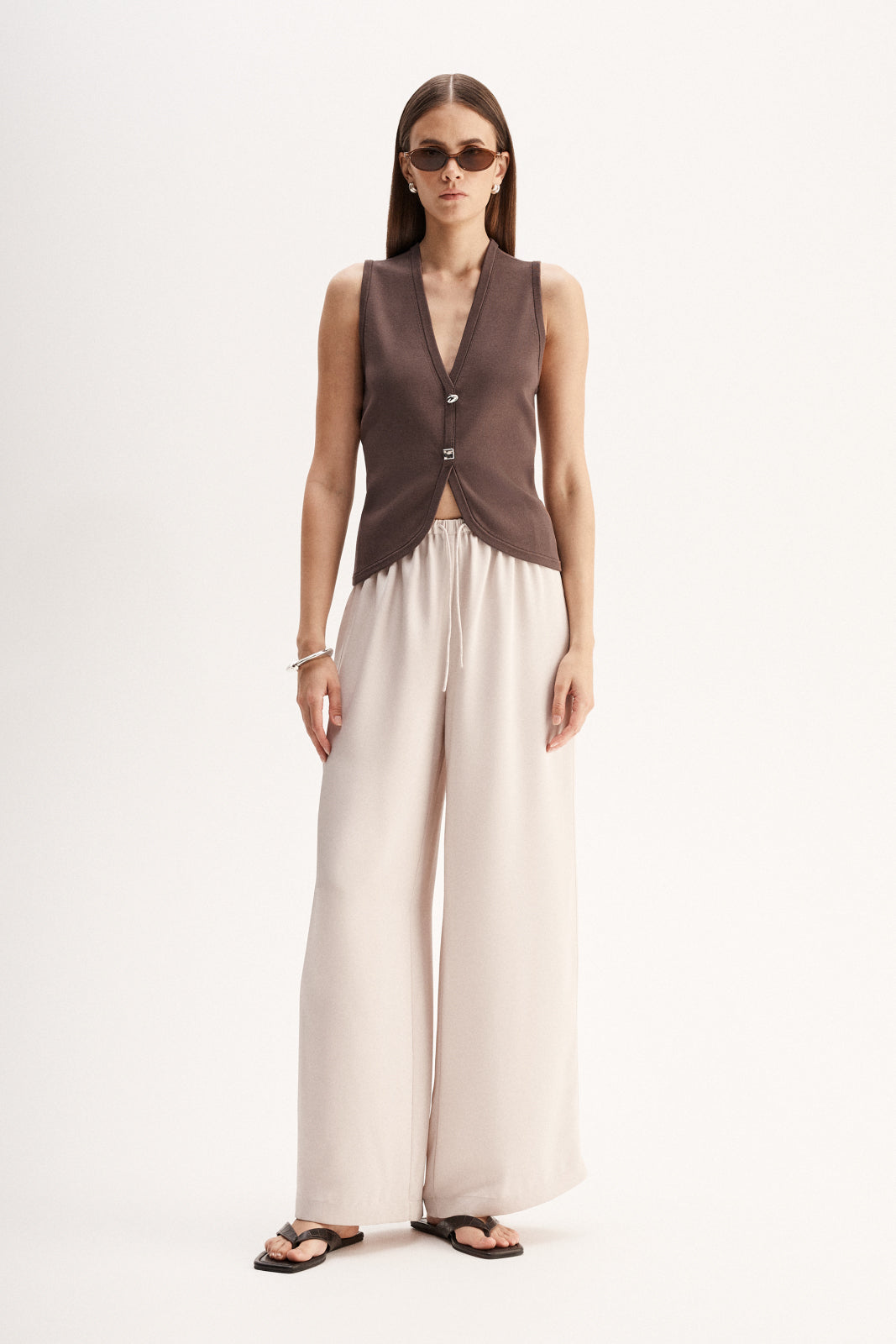 Lana Knit Vest Chocolate
