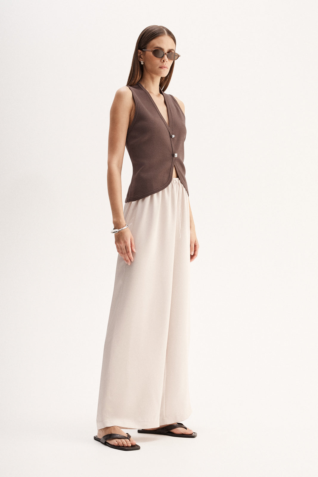Lana Knit Vest Chocolate