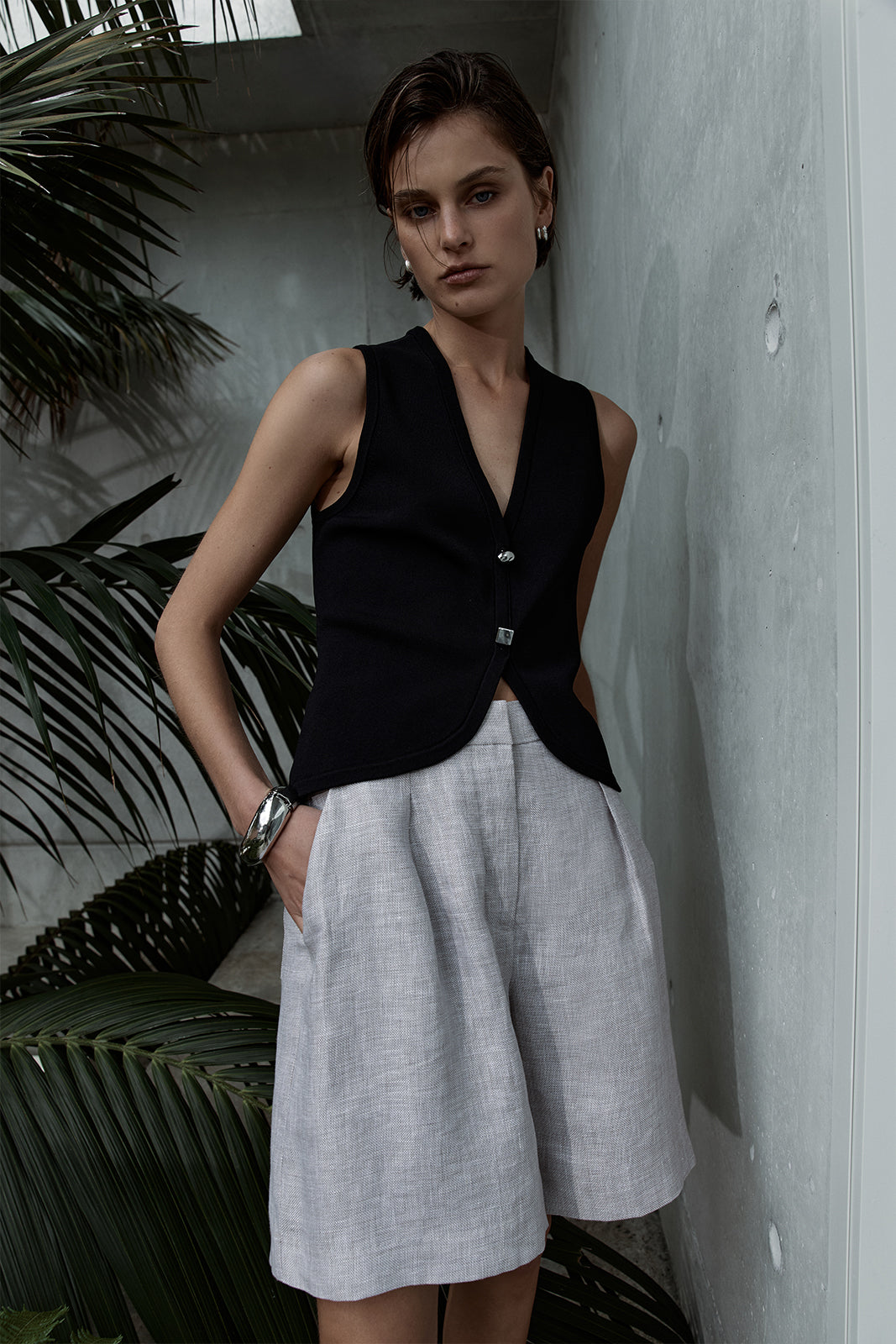 Lana Knit Vest Black