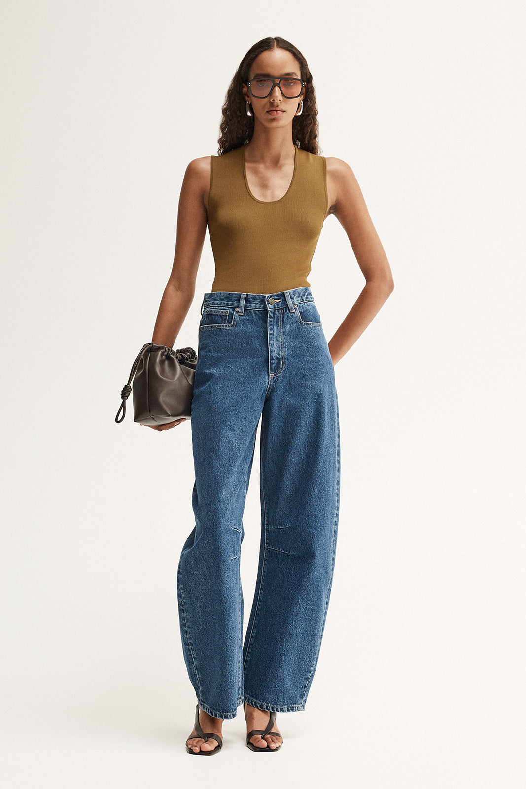 Hayes Knit Top Moss