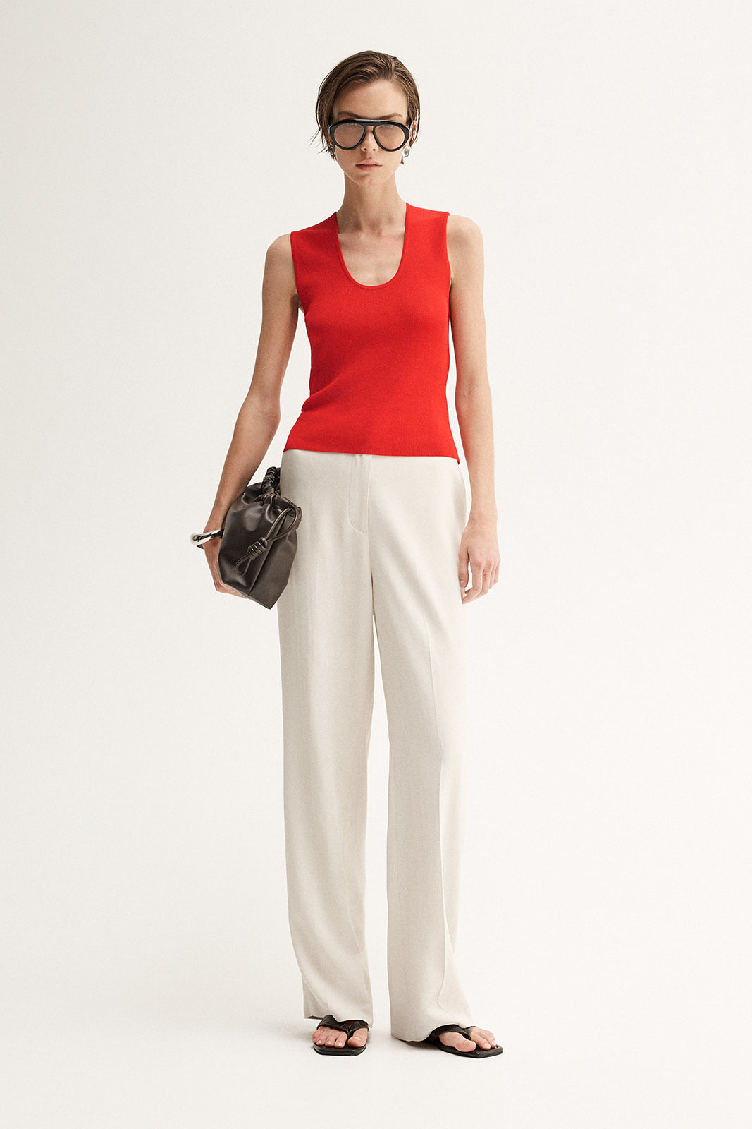 Hayes Knit Top Crimson