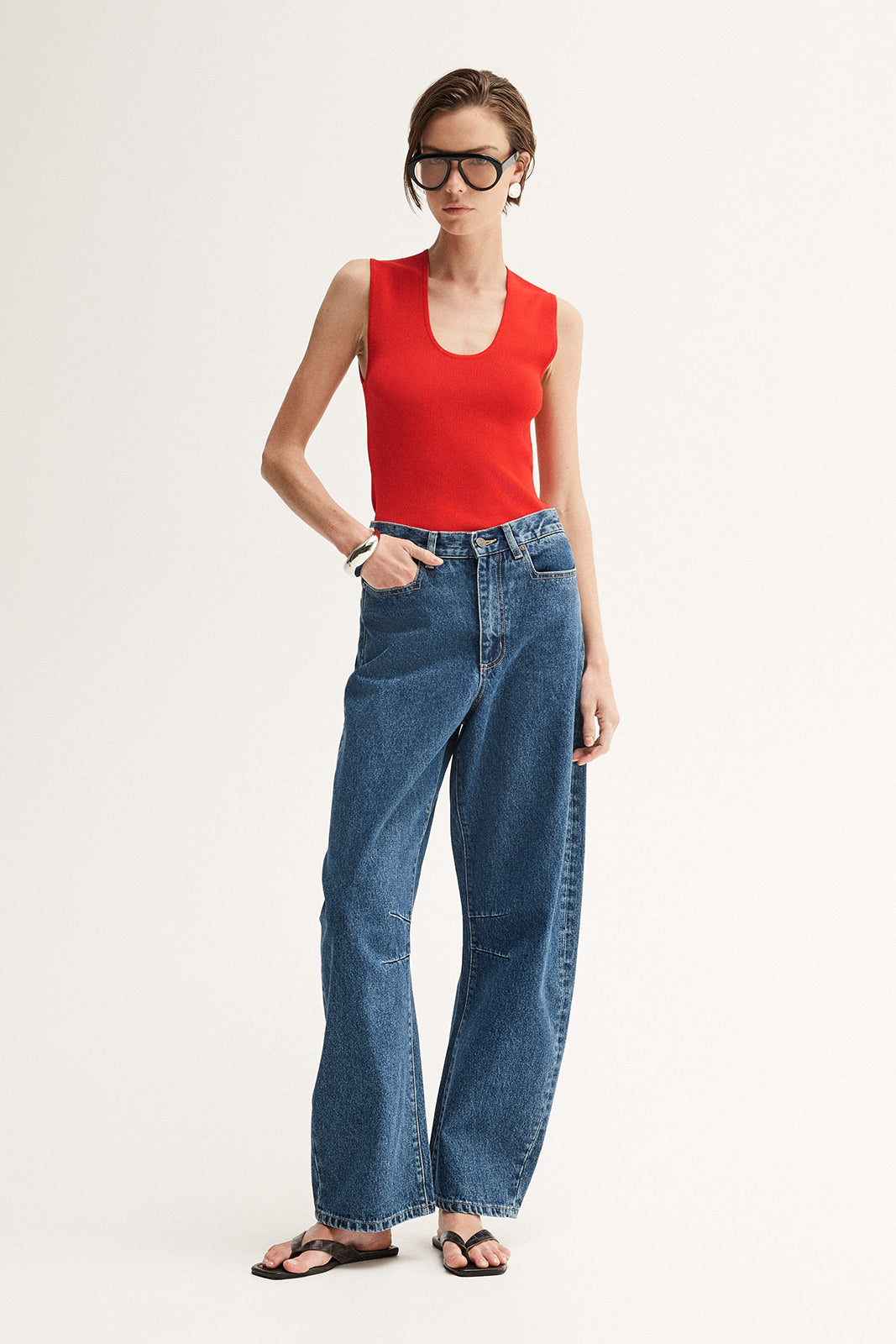 Hayes Knit Top Crimson