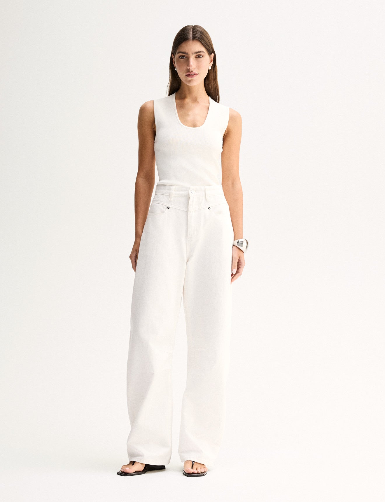 Hayes Knit Top White