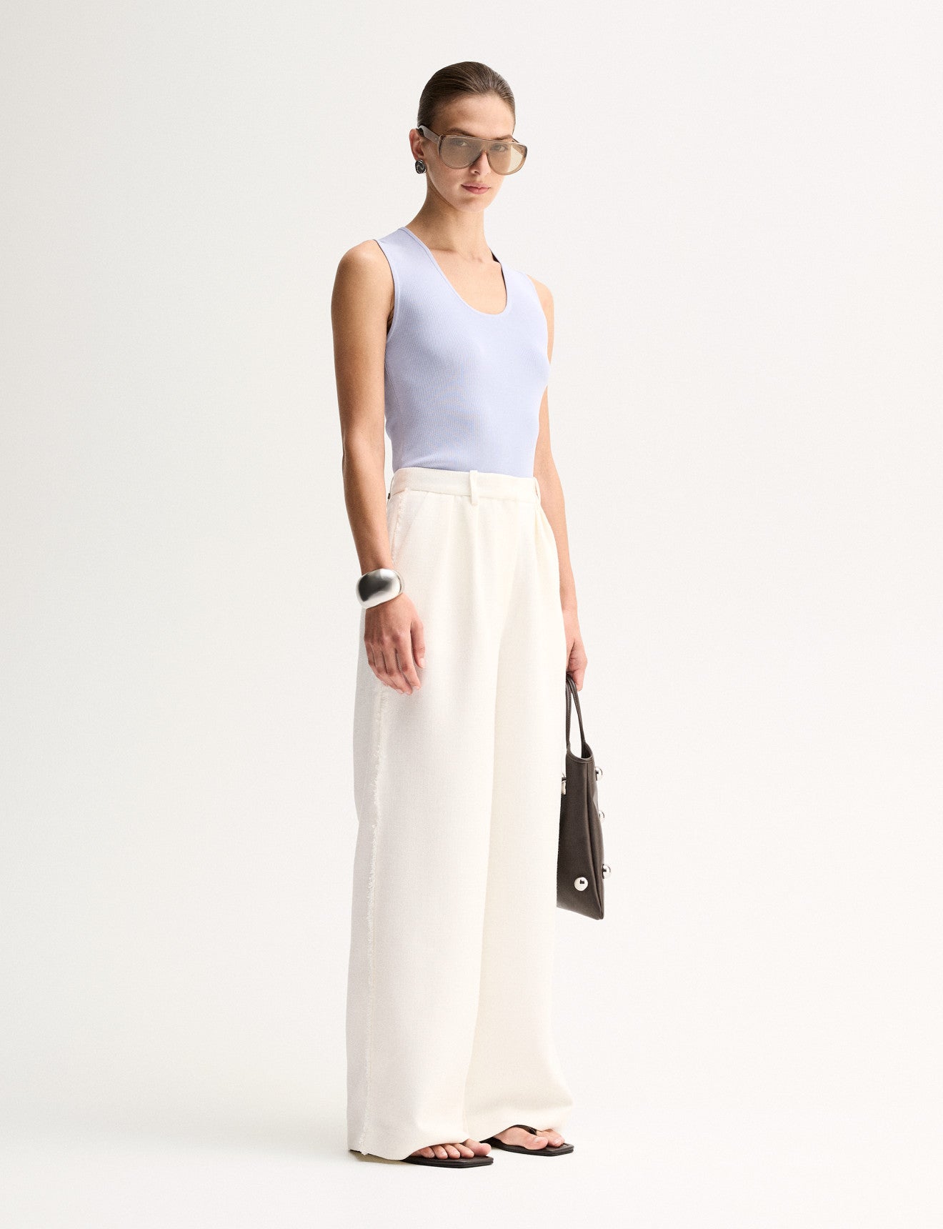 Hayes Knit Top Pale Blue
