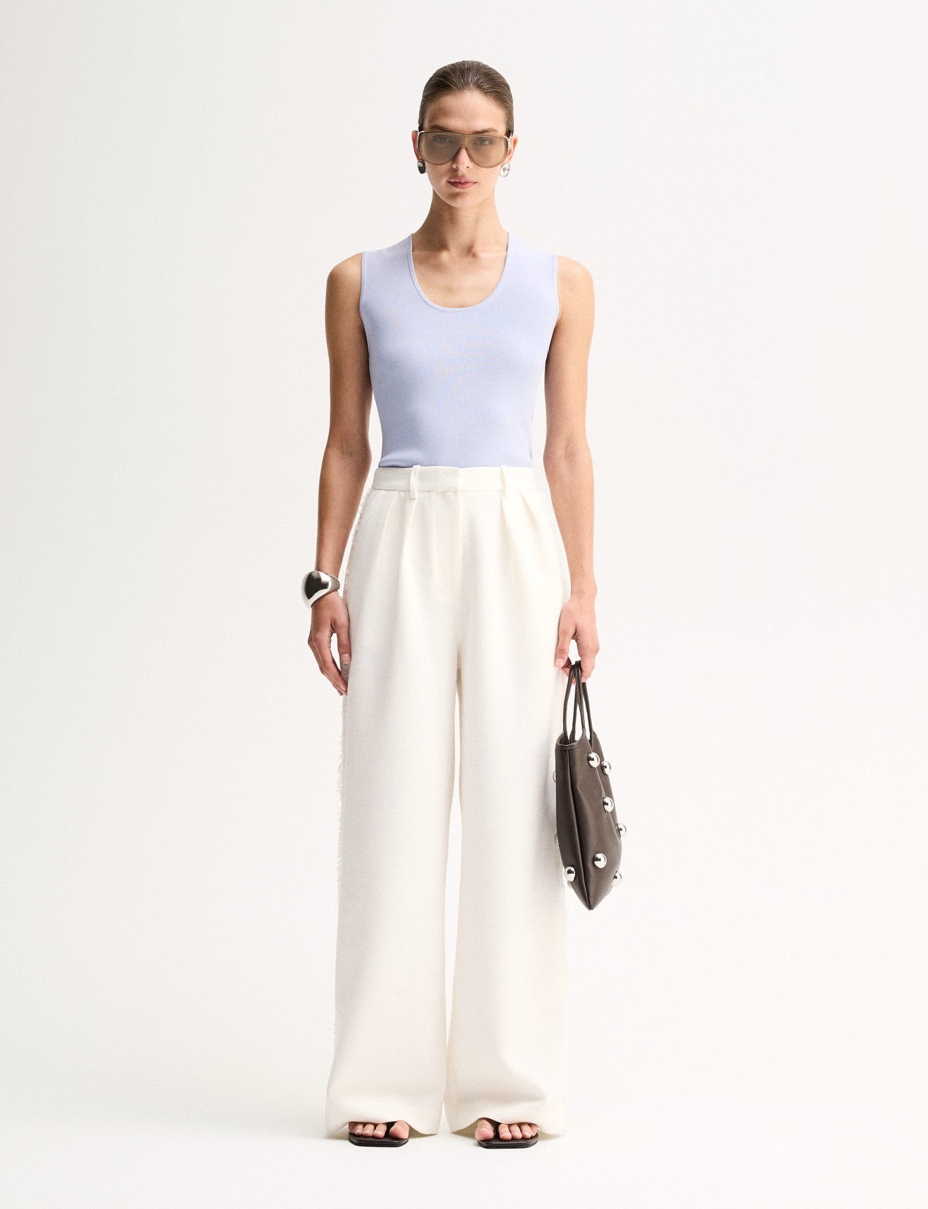 Hayes Knit Top Pale Blue