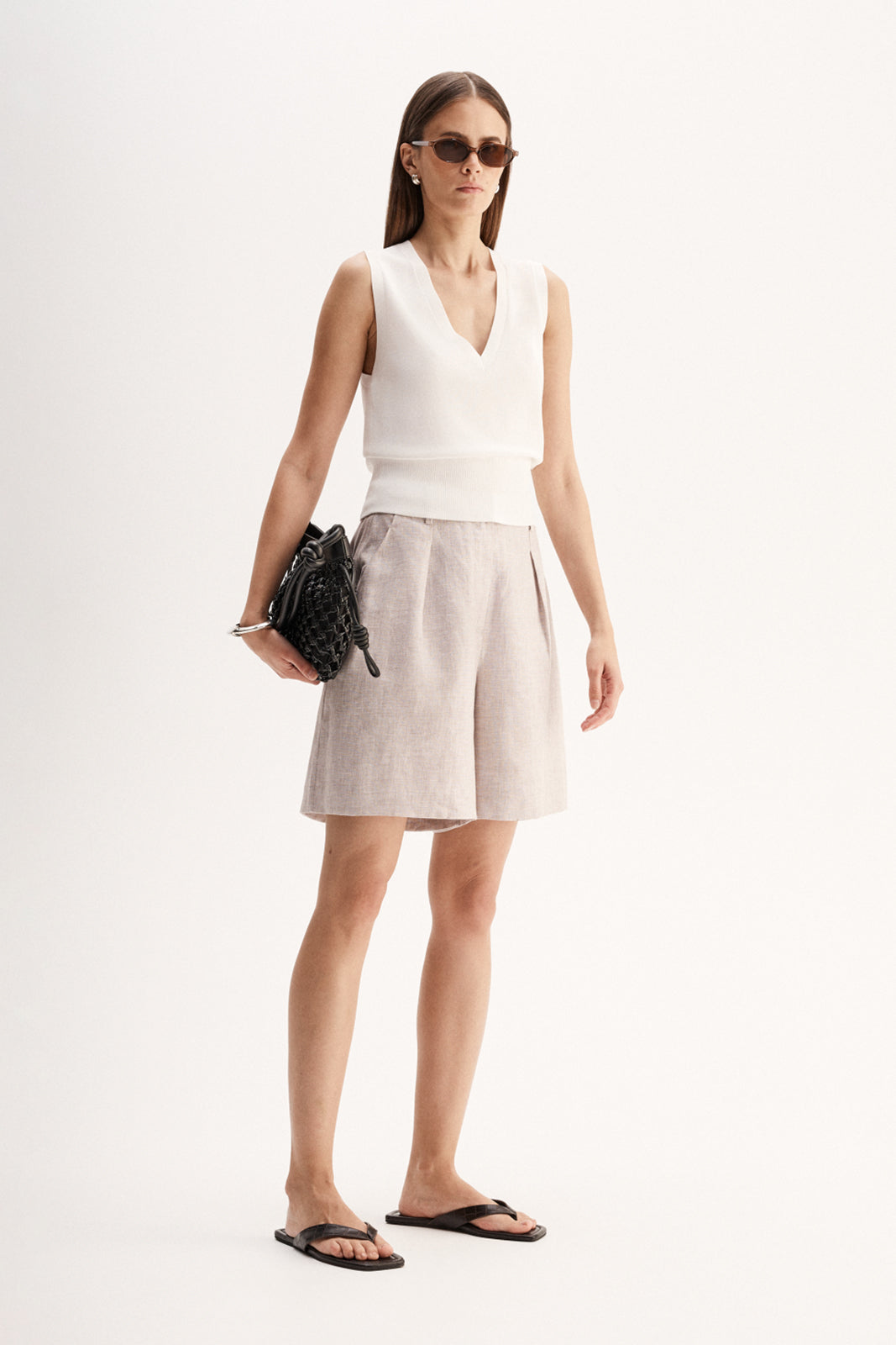 Winslet Knit Top White