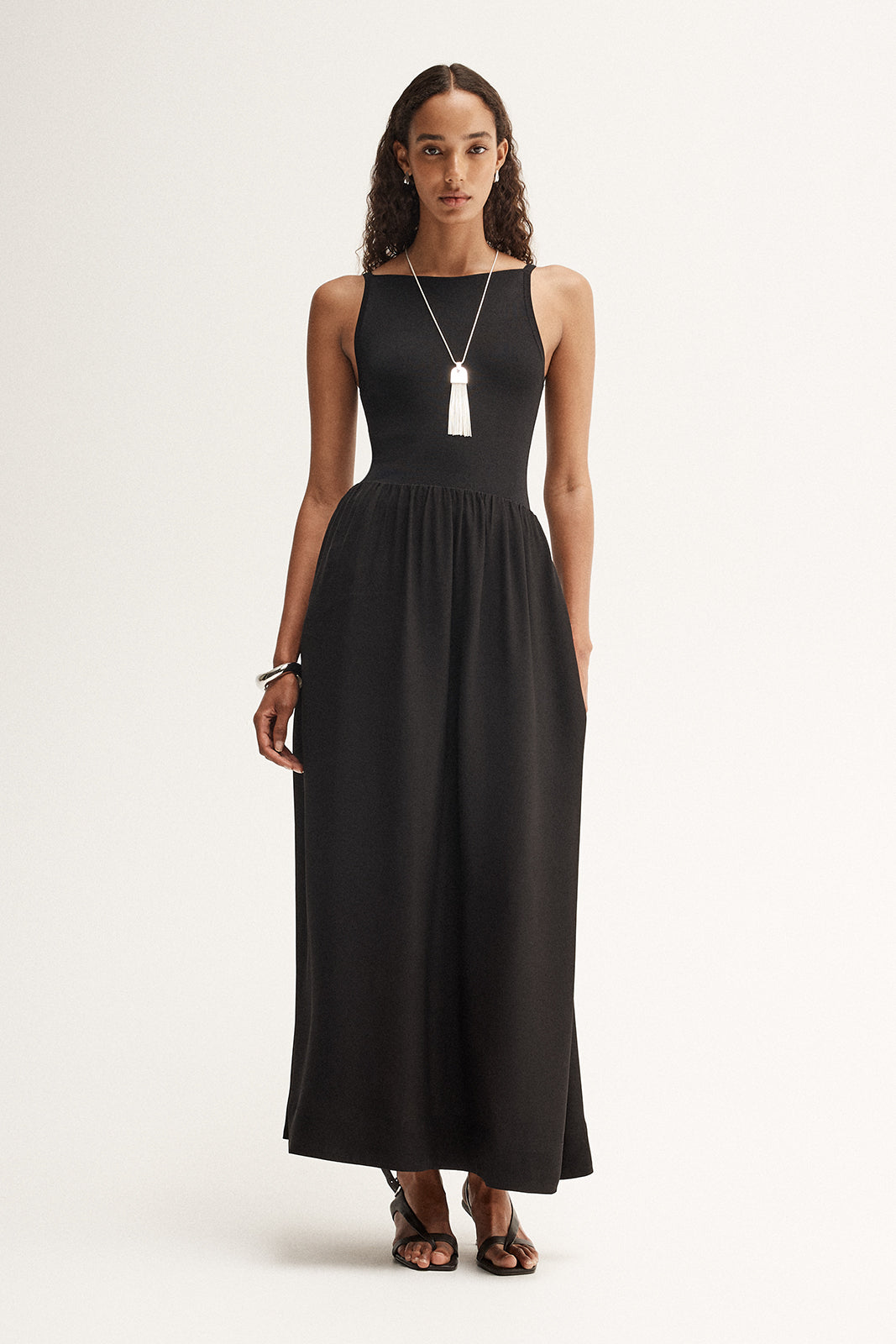 Dana Black Knit Top Maxi Dress | Elka Collective Dana Black Knit Top Maxi Dress | Elka Collective