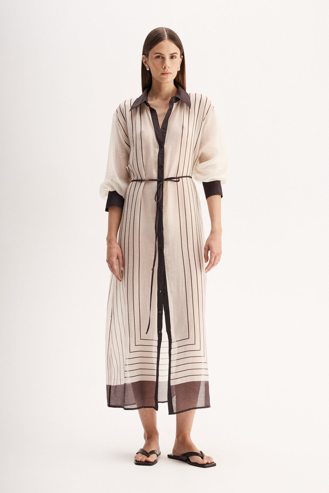 Havana Maxi Dress Chocolate Stripe