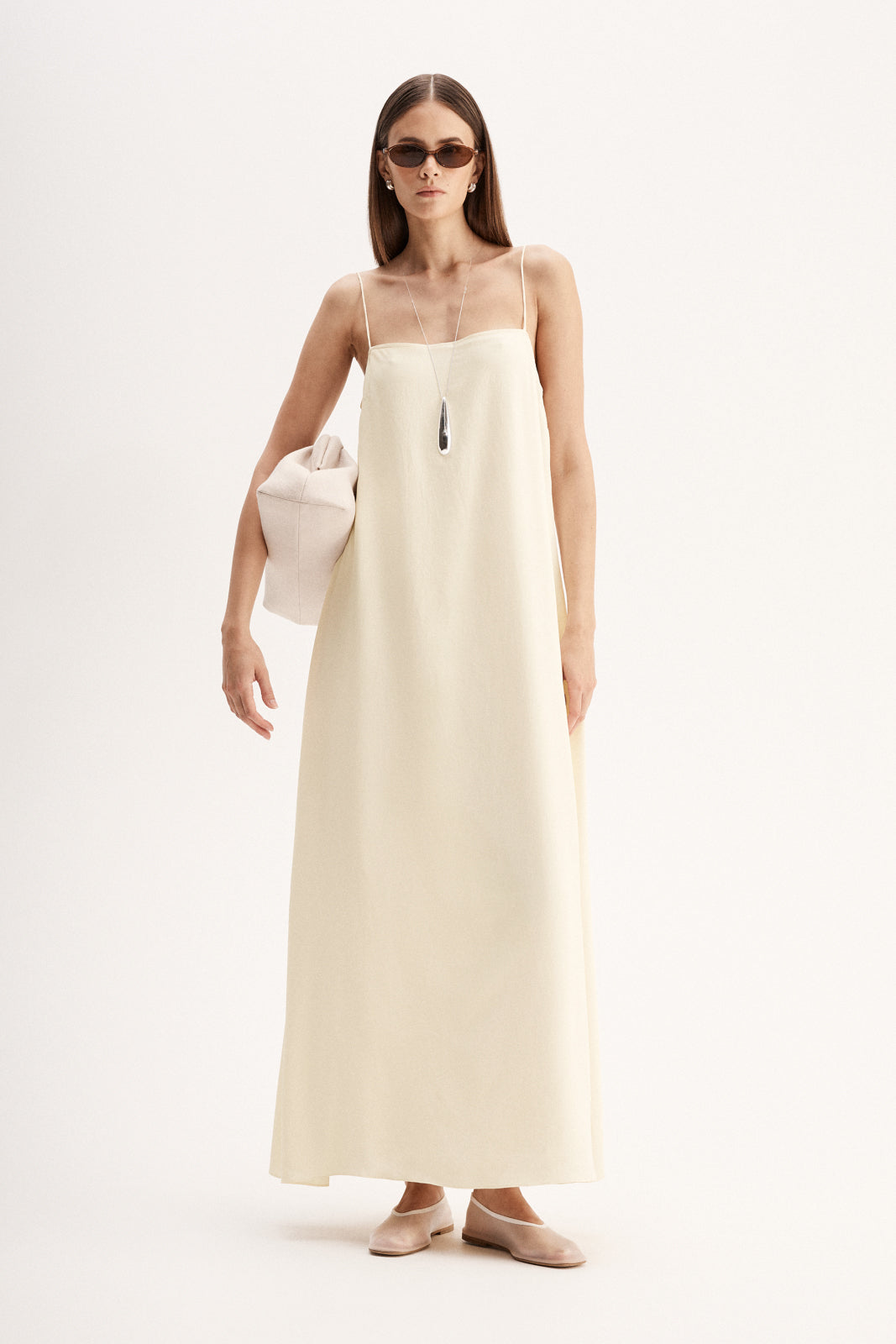 Wren Butter Yellow Maxi Slip Dress