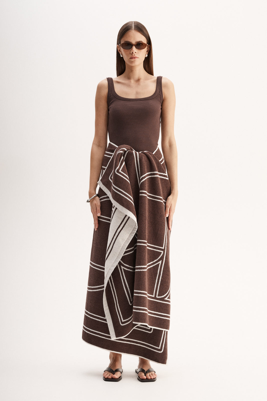 Beau Towel Chocolate Ecru