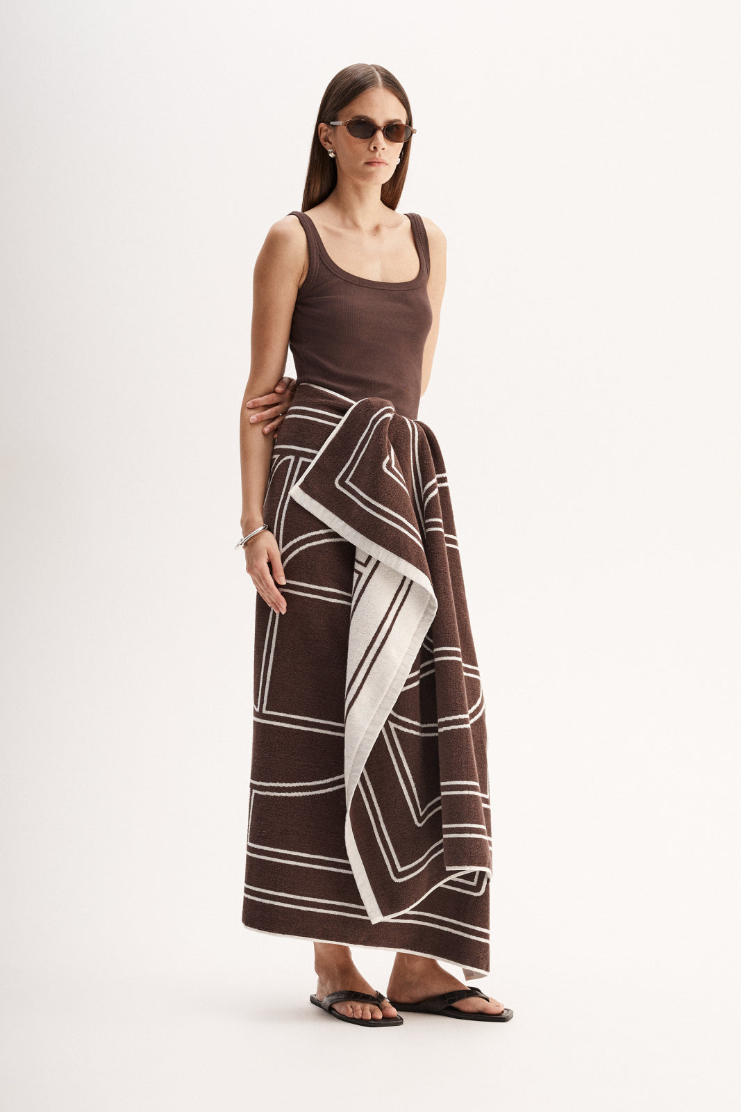 Beau Towel Chocolate Ecru