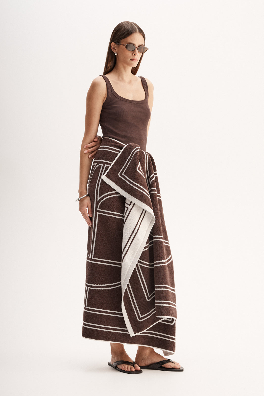 Beau Towel Chocolate Ecru