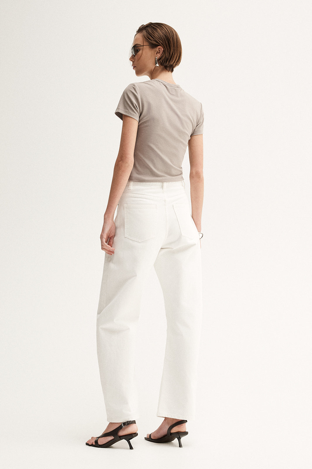 Bonnie Fitted Tee Almond Marle